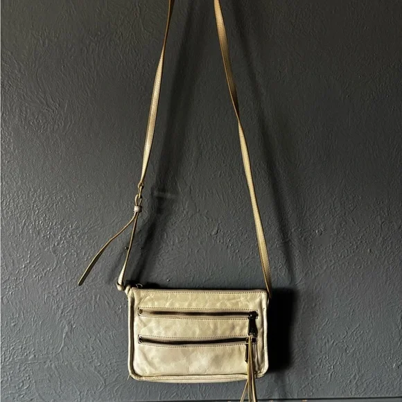 HOBO Cream Slim Crossbody Purse Leather Minimal Bag - Picture 11 of 11